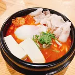 豚キムチスンドゥブ【温玉】（博多もつ鍋総本家 喜楽）