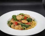 エビとルッコラのペペロンチーノ スパゲティ Peperoncino spaghetti with shrimp＆Arugura（俺のイタリアン 新橋赤レンガ通）