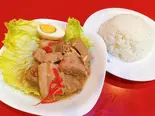 豚バラ煮込みご飯 Stewed Pork Belly Rice（世界飯店）