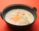 カルボナーラ風雑炊（鶏出汁ぞうすいの店「鶏ぞう」）