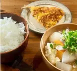 アジフライ豚汁定食（はなの舞 府中本町店）