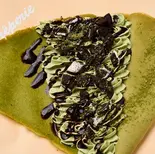 *Green*【抹茶クレープ】ブラッククッキーチョコ抹茶ホイップ Oreo Cookie Chocolate macha Cream creape（クレープハブ川崎店）