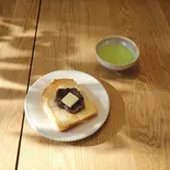 国産無添加手作り餡子とグラスフェッドバター トーストセット（mii and en cafe）