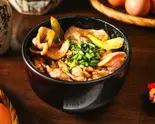 甲州富士桜ポークのピリ辛味噌味丼 Koshu Fujizakura Pork with Spicy Miso Rice Bowl（喜三郎農場）