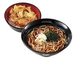 温ミニかき揚げ丼セットそば 又は うどん Mini Vegetable Tempura Rice Bowl + Warm Soba/Udon（富士そば 川崎西口店）