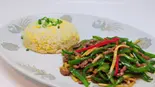 豚肉とピーマン細切り炒め＆ チャーハン（創作中華料理1988）