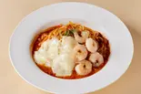 モッツアレラとエビのトマトクリームパスタ Mozzarella and Shrimp Tomato Cream Pasta（洋麺屋 祇園パスタ 亀有店）