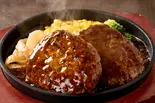 ダブルハンバーグプレート W Hamburg Plate（濃厚オムハヤシ＆ハンバーグ「KAKUSHIAZI」 西新井店）