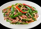 豚肉とピーマン炒め(青椒肉丝)（千葉餃子 船橋店）
