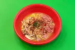 ペペロンチーノ【並】ベーコン＆キノコトッピング.（ペペロンチーノ専門店 ぺろん 森ノ宮店）