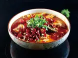 魚の薄切り四川風 山椒辛子煮(水煮鱼)（中華料理美山飯店）