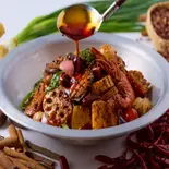 香味ピリ辛エビの香鍋(エビ6尾入り)(Spicy Shrimp Dry Pot)(香辣虾香锅)（大吉麻辣湯）