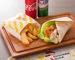 チキンブリトー コンボセット《選べるポテトM・ドリンク 付き》 Chicken Burrito Combo Set (M Potato Wedges + Drink)（台湾ジーパイ専門店 CHICKEN NICE 月寒東3条）