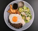 直火焼きエッグハンバーグステーキライスプレート（BURGERLION UTSUBO A GOGO）