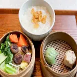 自社農園産胚芽米の中華粥セット(農家厨房肥後橋店)