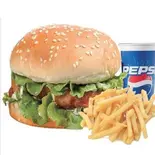 B オーリンズ風チキンバーガー   セット（J.CHICKEN 上野アメ横店）