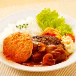 ハンバーグセット&牛肉コロッケ(ハンバーグとチキンカツレツ 六本木 八番館)