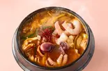 【イチオシ】ナッコプセスンドゥブ(タコ、ホルモン、エビ) Nakkopuse Sundubu (Octopus, Hormones, Shrimp)(ヘルシースンドゥブ&ビビンバ「純豆腐女子」 千林店)