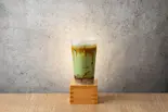 抹茶黒蜜ラテ(黒蜜×抹茶わらび餅)(わらび餅茶屋 天神西通り店)