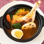 【ナンorライス】チキンとやさいのスープカレーセット(chicken＆vegetable soup curry set)（Royal Curry House）