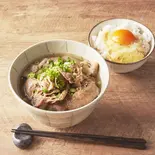 【人気NO.1】お肉135gの肉吸いとTKG(卵かけご飯)定食（大阪名物！肉吸い「千日屋」 三宮南店）