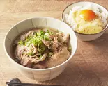 肉増し！肉吸いお肉120gと卵かけご飯定食（八福うどん 大橋店）