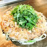 ~ポン酢で食す~大葉としらす天（東京鉄板倶楽部 田）