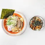 特濃油そば＆ミニチャーシュー丼セット【レンジ油そば】（武蔵野アブラ學会 神田店）