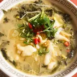 白身魚の四川漬け物酸菜魚つけ（味府 中華居酒屋）