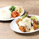 チーズヤンニョムチキンセット チーズソース別添え（コリアンキッチン プチマン セントラルパーク店）
