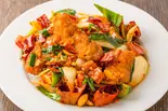 白身魚の「辛」揚げ Sichuan Spicy Fried Fish Fillet with Chilli(中華料理 成都 高円寺本店)