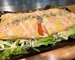 明太チーズ玉子焼（【お好み焼きと鉄板焼きのお店】秋月）