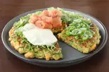 明太チーズねぎ焼き(お好み焼き おた福商店 八王子・日野店)
