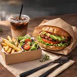 [人気No.1] クラフトバーガーセット Craft Burger Combo (Fries ＆ Salad)（Sonu Sonu）