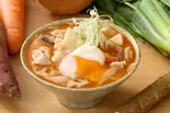 とろたま辛味噌チゲ豚汁 Spicy Soft Boiled Egg Tonjiru（玄米と豚汁 お玄さんのとん汁食堂 田町店）