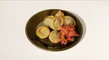 たっぷりキムチの揚げ餃子（揚げ餃子専門店 PARIPARI 学芸大学本店）