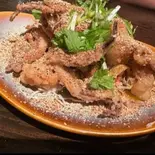 イカゲソ山椒揚げ（中華と酒樹）