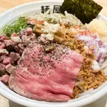 汁なし肉そば(肉マシ)（麺屋104）