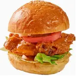 【デラックス】ホットフィレバーガー（ペリペリチキン＆チキンバーガー ファイヤーチキン 菊川店 Fire Chicken）