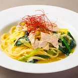 大山鶏と小松菜の柚子胡椒パスタ(aete)