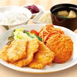 【期間限定特別価格】チキンカツ＆コロッケ定食 1788円  ➡【1270円】（おかず多めの贅沢弁当 五反田 ときわ食堂）