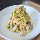 チキンとキノコのクリームパスタ Creamy Chicken And Mushroom Pasta(SIZZLE Dining)