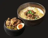 極太麻婆春雨(白)と台湾牛すじ丼セット（極太春雨 白金店）