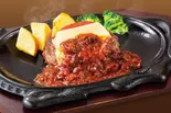ミートソースハンバーグ（フォルクス 博多駅南店）