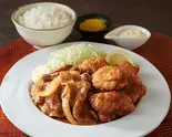 味付け黄金比率！豚生姜焼き100g＆生姜マヨ鶏からあげ 5個 弁当 〜オリジナル生姜マヨネーズ付き〜（豚でもない生姜焼きっ！！ 西新5丁目）