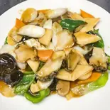 アワビと多種野菜オイスターソース炒め（点心楼 台北）