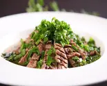 葱油腰花 葱と豚マメの醤油煮込み（ビャンビャン麺 朋友）