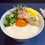 濃厚卵ねばとろ丼（西ノ陣 ねばとろ雑穀丼 Nishinojin Nebatorozakkokudon 日本橋店）
