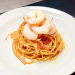 エビのトマトパスタ（トマトパスタ専門店 ギオット）