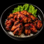 BBQ炙りソースからあげ丼（唐揚げ専門店 森光ファーム）